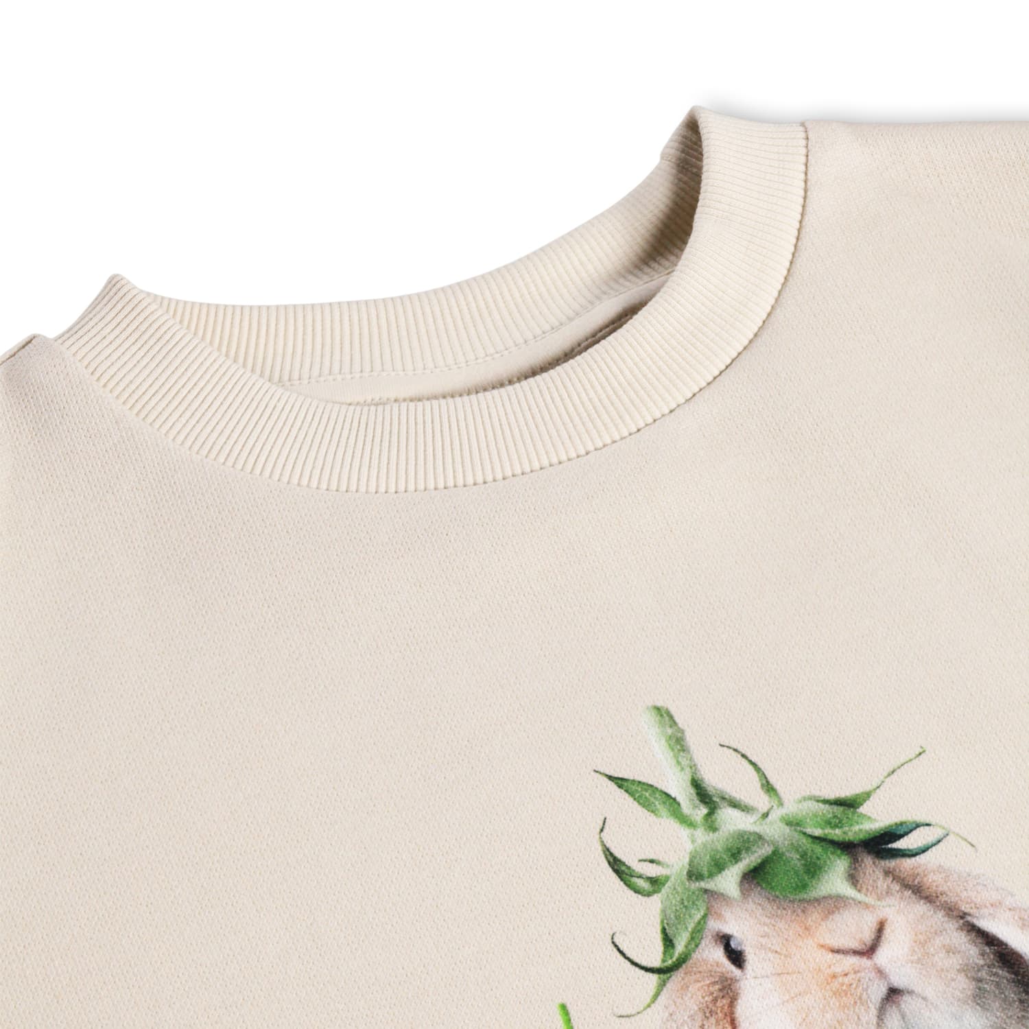 Molo Maxi Photobooth Sweatshirt in Creme mit Katze, Hasen & Ente