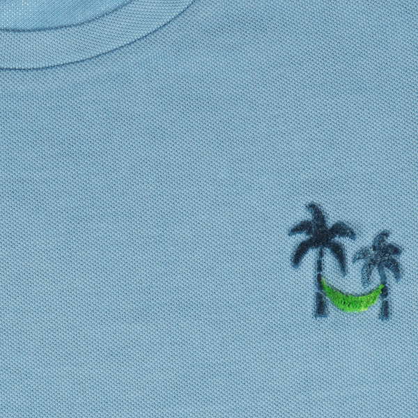 Tumble N Dry Arille Beach - Pique Kurzarm T-Shirt in Copan Blue Hellblau 