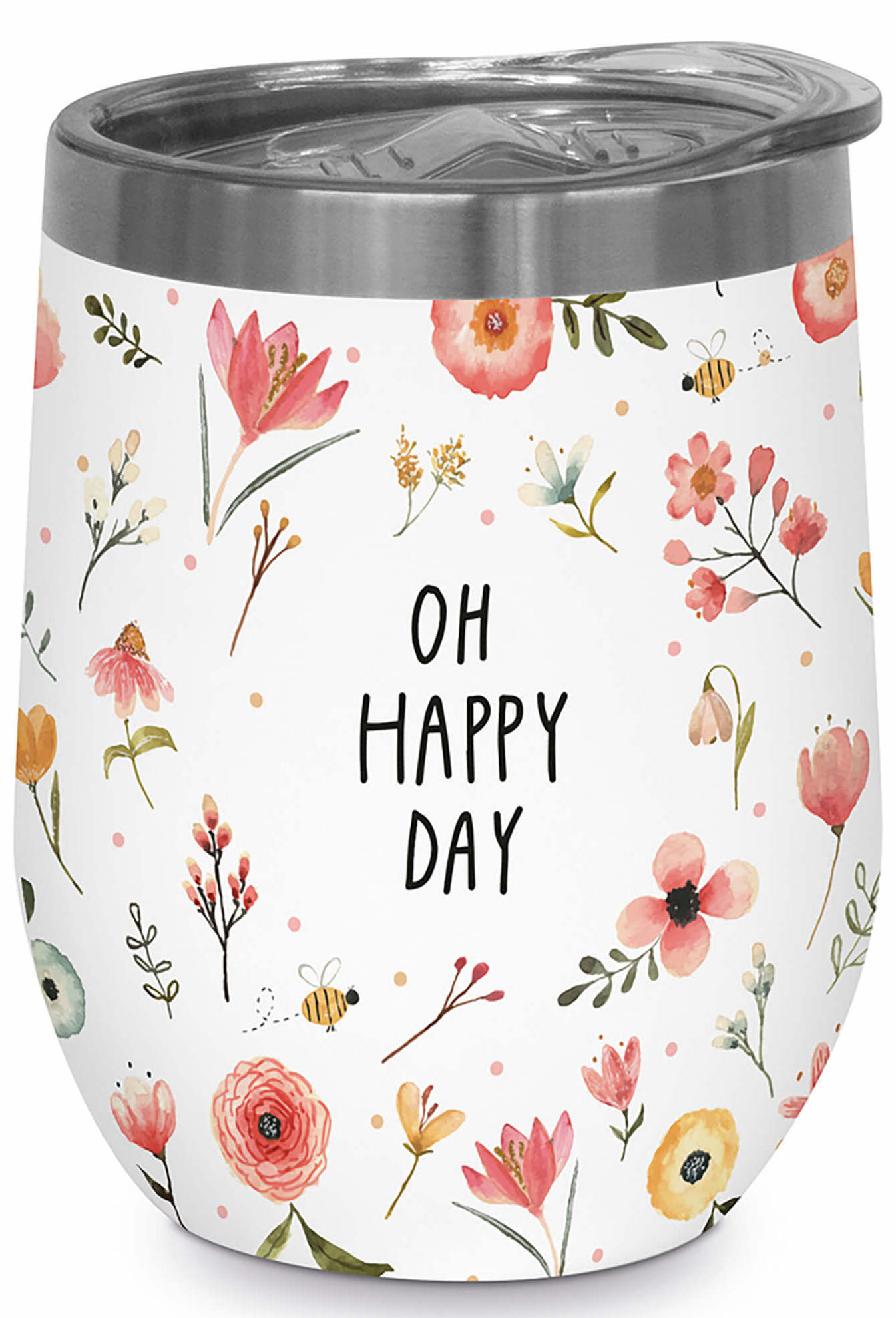 180500775 PPD Edelstahl Thermos Becher - Oh Happy Day mit Verschluss