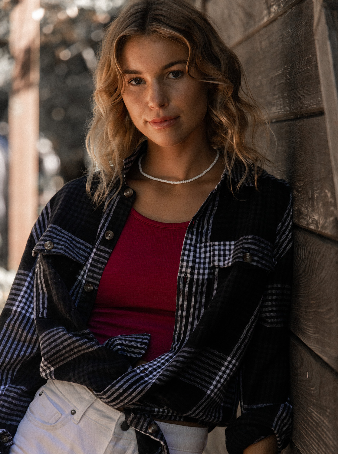 erjwt03592_roxy-l_kvj4_frt1 Roxy Let It Go Flannel - Langärmliges Karo Hemd für Frauen- Schwarz