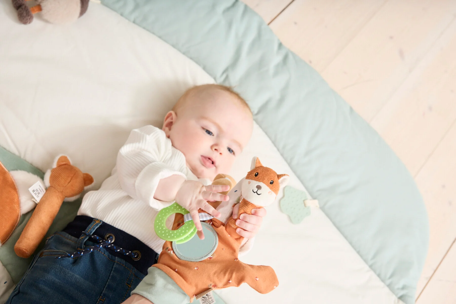 Sterntaler Greifling Baby Quitschtier Filou Fuchs mit Quietsche