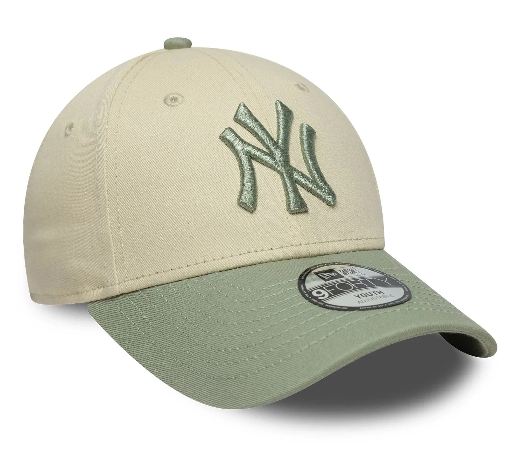 New Era Kids 9FORTY Cap LA Dodgers MLB League Essential Light Beige & Hellgrün Colorblock New Era Kids 9FORTY Cap LA Dodgers MLB League Essential Light Beige & Hellgrün Colorblock