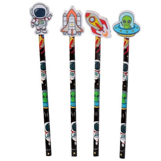 Bleistift mit Radierer - Hello Space Pencil & Eraser Topper