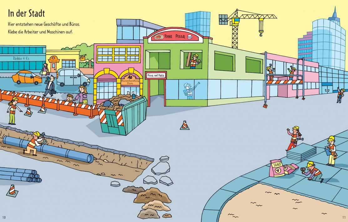 Usborne Mein Erstes Stickerbuch - Auf der Baustelle 