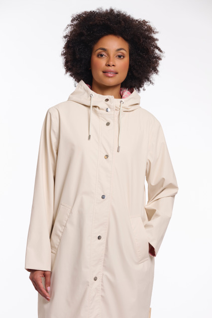 Rino & Pelle Ishana Damen wendbarer Regenmantel - Birch & pink Leo