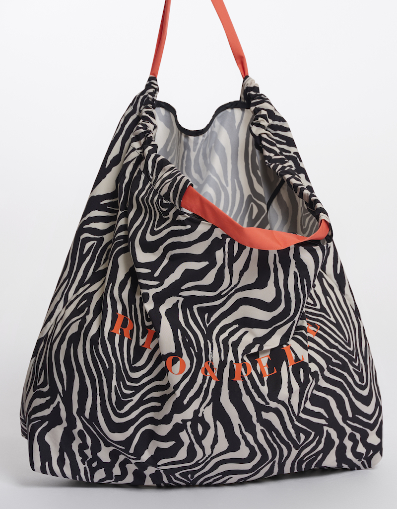 Rino & Pelle Faltbare Shopper Tasche Fold-Away - Zebra Rino & Pelle Faltbare Shopper Tasche Fold-Away - Zebra