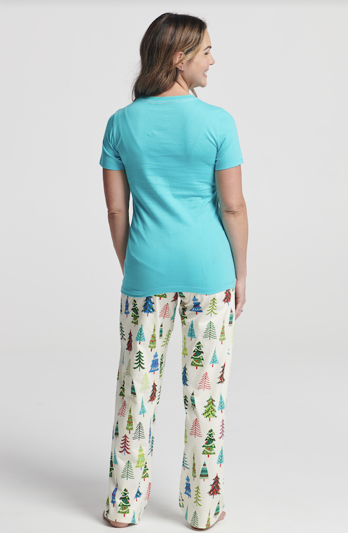 Littlle Blue House Damen - Weihnachtsbäume Jersey Pyjamahose Littlle Blue House Damen - Weihnachtsbäume Jersey Pyjamahose