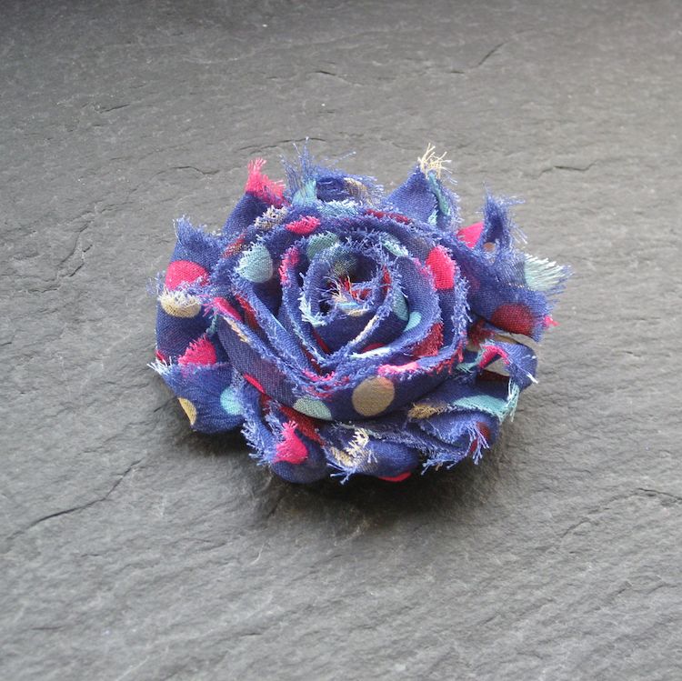 ROYAL-MULTI-CONFETTI-PUNKTE-SHABBY-CHIC Wowzers Blütenclips - Shabby Chic für Haare & Kleidung - Confetti