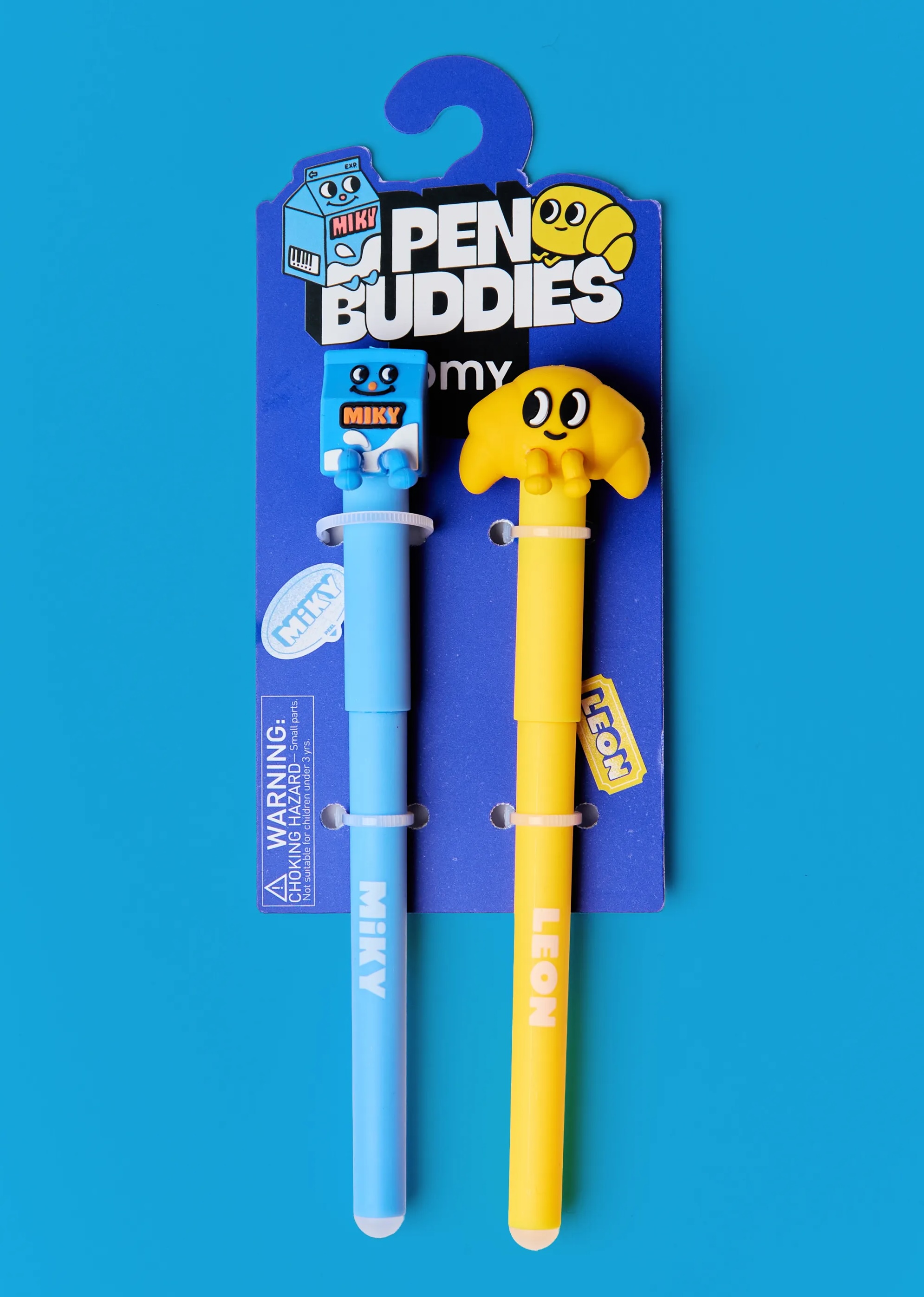 OMY Pen Buddies Set Leon & Miky – Radierbare Gelstifte im Croissant- und Milchkarton-Design OMY Pen Buddies Set Leon & Miky – Radierbare Gelstifte im Croissant- und Milchkarton-Design