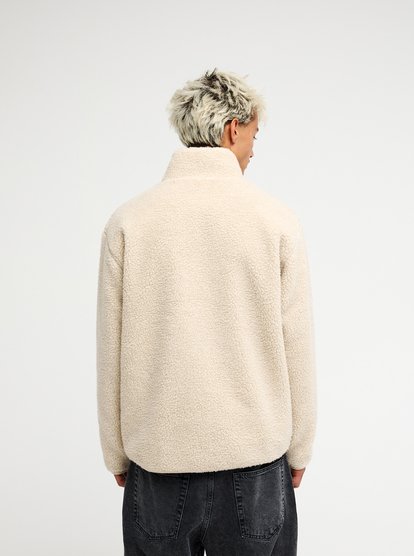 Quiksiilver Urban Storm Reversible Sherpa Teddy Fleecejacke & Windbreaker zum Wenden in Creme Quiksiilver Urban Storm Reversible Sherpa Teddy Fleecejacke & Windbreaker zum Wenden in Creme