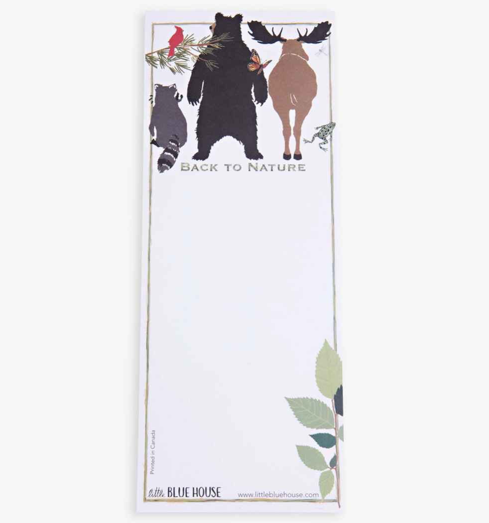 Little Blue House Magnet Notiz Liste - Back to Nature - Waldtiere