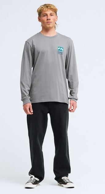 Billabong Stamp Langarm Shirt in Grau - Cooles Logo
