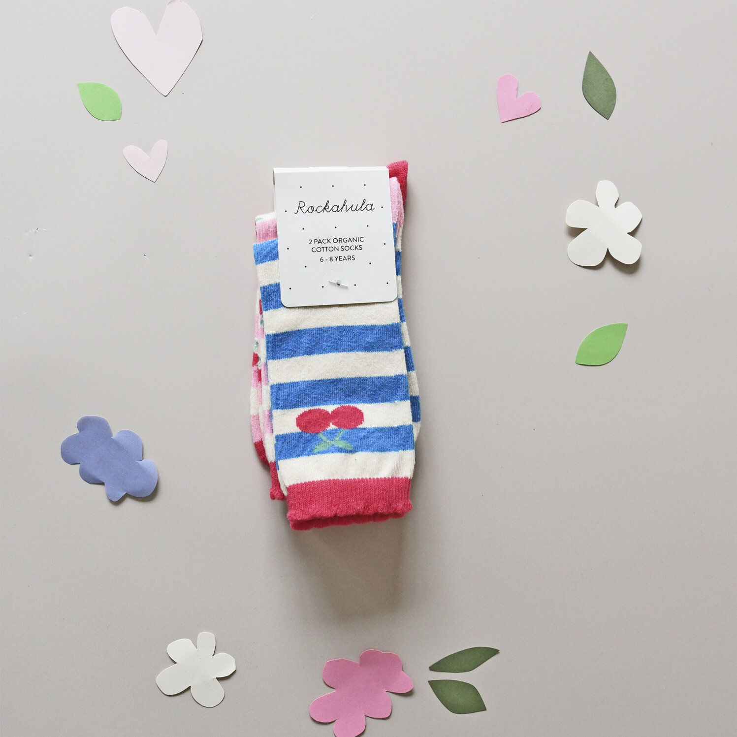 Rockahula 2er Pack Socken Cherry Stripe - Kirschen & Streifen