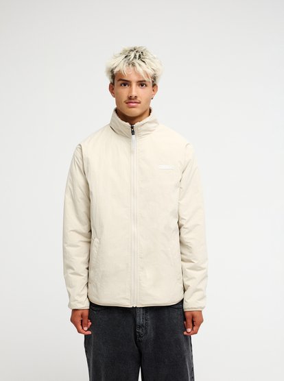 Quiksiilver Urban Storm Reversible Sherpa Teddy Fleecejacke & Windbreaker zum Wenden in Creme 