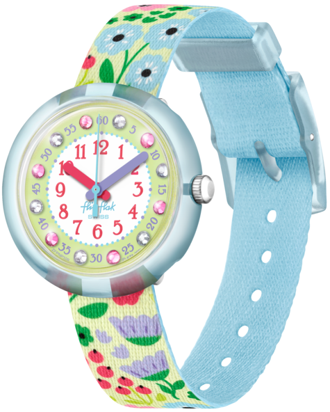 ZFPNP109_fa200_er007 Flik Flak Uhr Kinderuhr - Flower Power