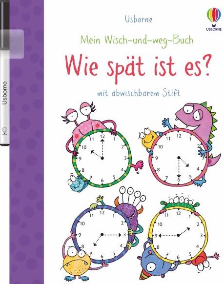 62771218z Usborne Mein Wisch und weg Buch - Wie spät ist es?