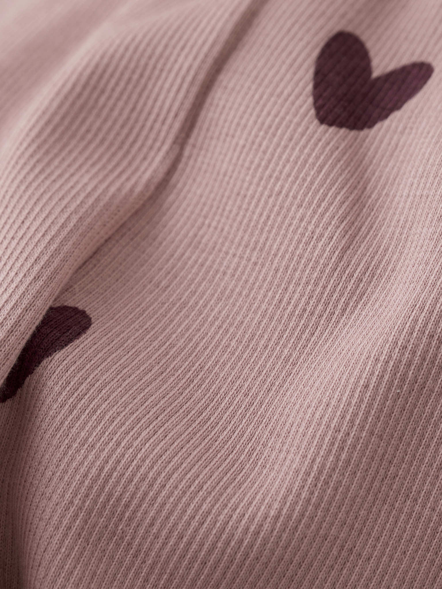 Creamie Leggings gerippt mit Herzen - Woodrose/Altrosa Creamie Leggings gerippt mit Herzen - Woodrose/Altrosa