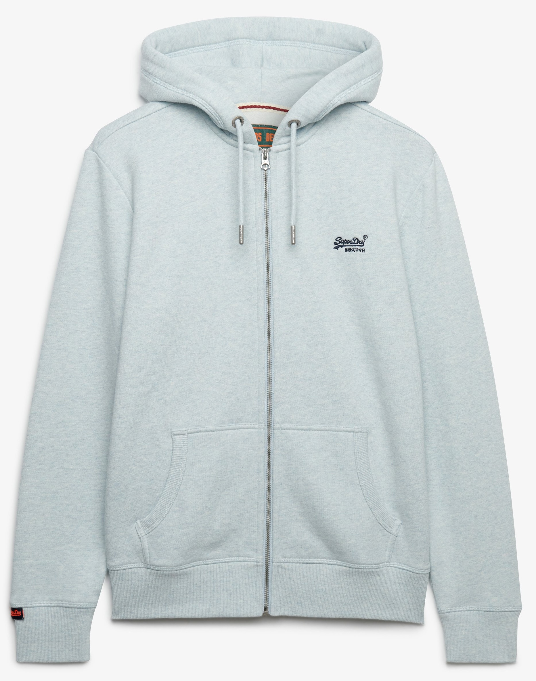 Superdry Herren Essential Logo Hoodie Kapuzenjacke in Hellblau