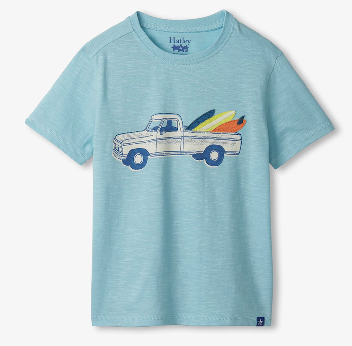Hatley Kurzarm T-Shirt in Hellblau - Surfer Pickup Truck Hatley Kurzarm T-Shirt in Hellblau - Surfer Pickup Truck