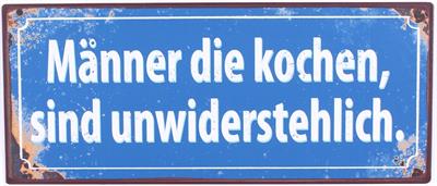 Lafinesse Metal Schild - Männer die Kochen