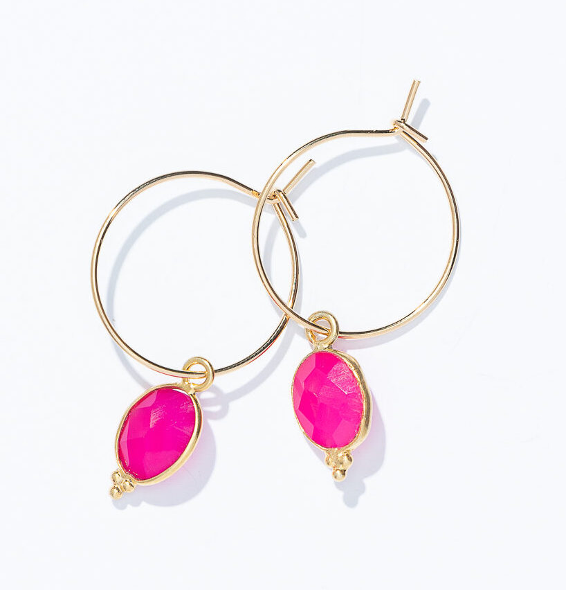 LUMISHA-Summer-23-591-e1669997988218 Lumisha Creole Palos Ohrringe in Gold - Hot Pink