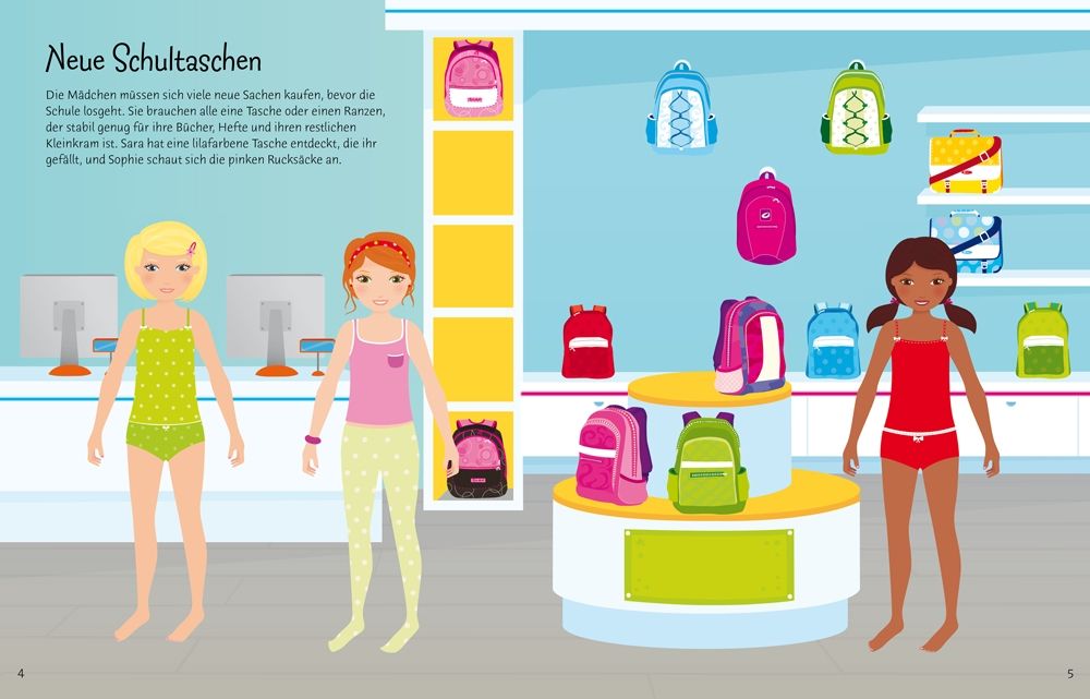 Usborne Anziehpuppen Stickerbuch: Ein neues Schuljahr Usborne Anziehpuppen Stickerbuch: Ein neues Schuljahr