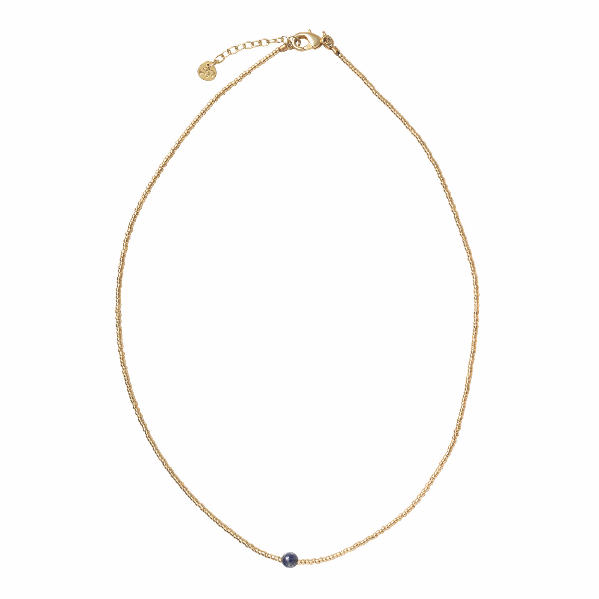 A Beautiful Story Flora Lapislazuli Gold delikate Halskette