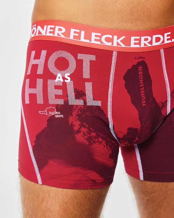 ESFE Alpine Bio-Wäsche Herren Boxer in Kaminrot Rot - HOT AS HELL