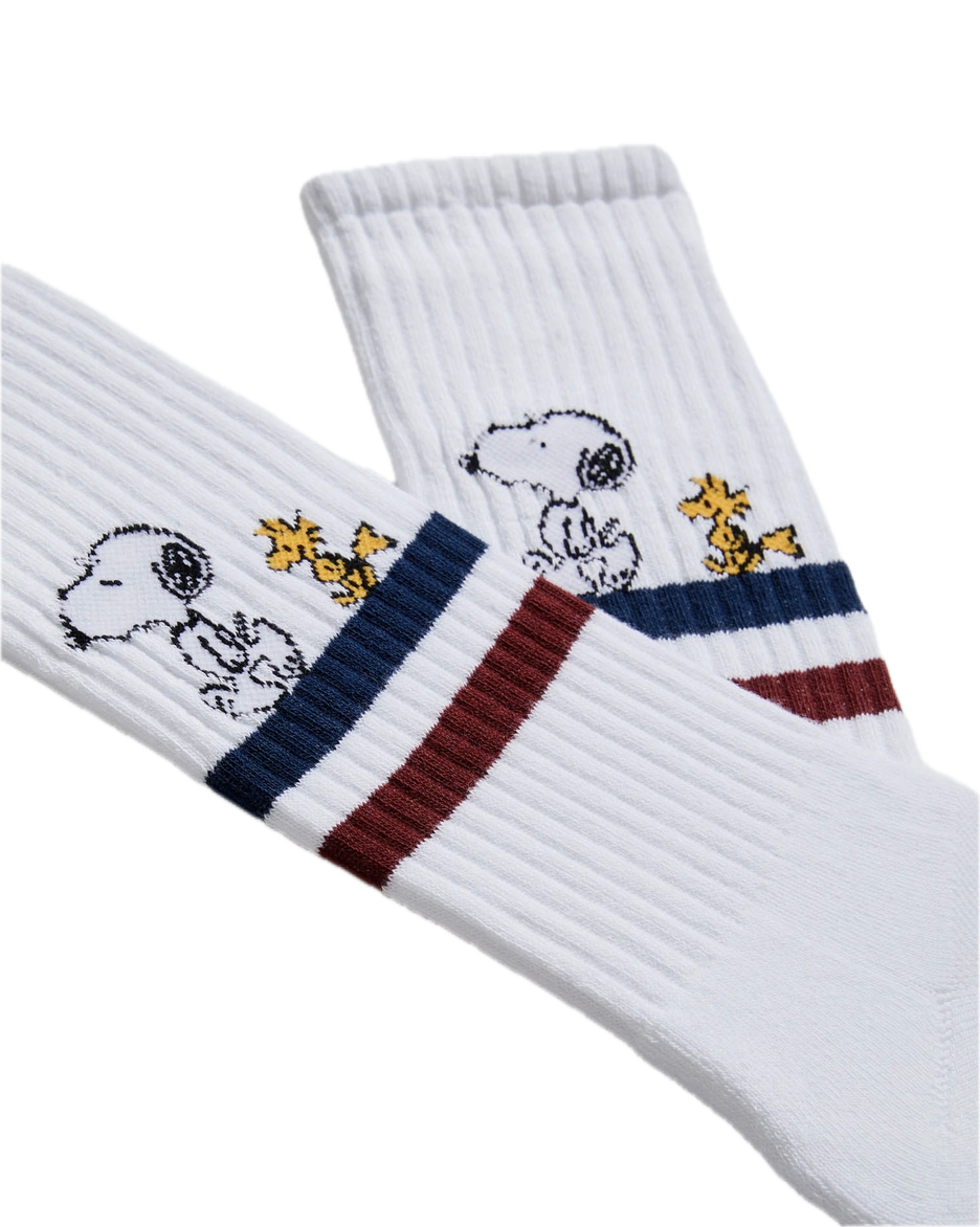 besocks Peanuts aus Bio-Baumwolle in Weiß - Stripes Street