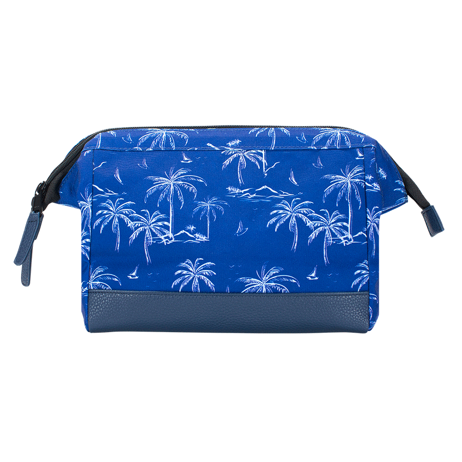 TDM-S22-TROUSSE-TRAVEL-KIT-LAS-VEGAS-BLUE-DOS-BD Cabaia Travel Kit Kulturtasche - LAS VEGAS STRIP in Blau mit Palmen - SALE