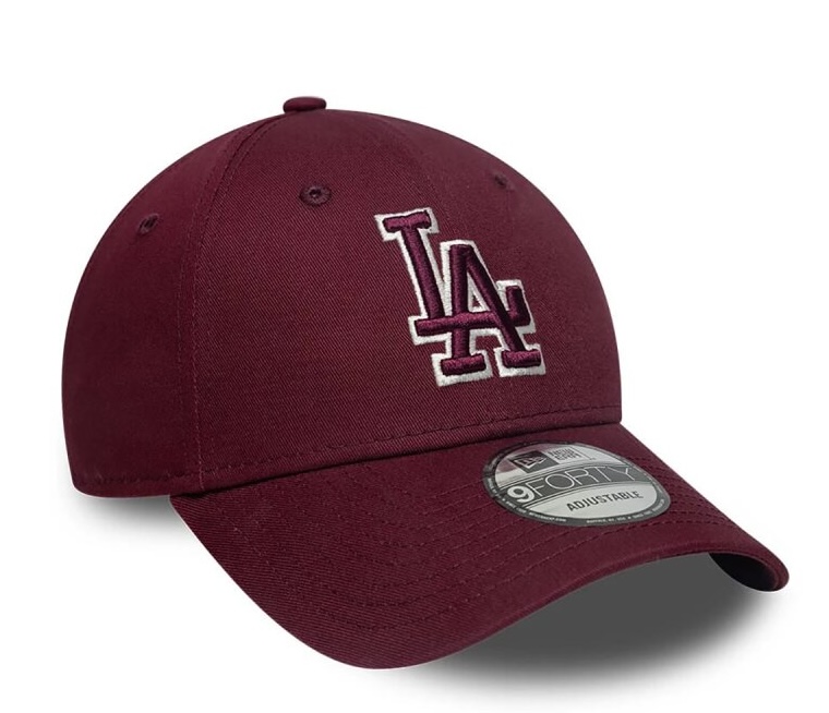 New Era Cap 9FORTY Cap MLB Los Angeles Dodgers Outline Burgundy - Weinrot LA