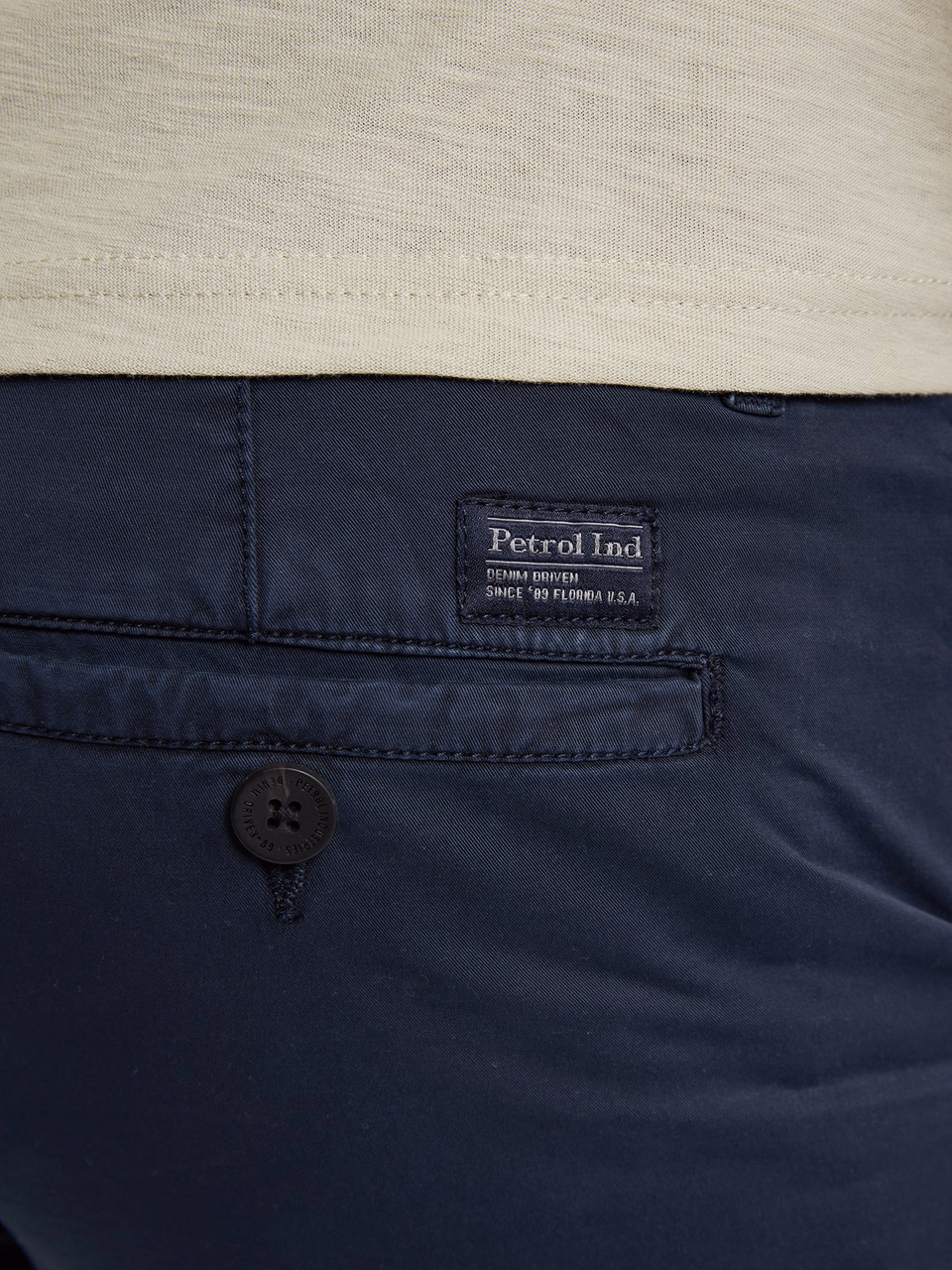 Petrol Industries Herren Chinohose Seafoamstone in Navy Dunkelblau