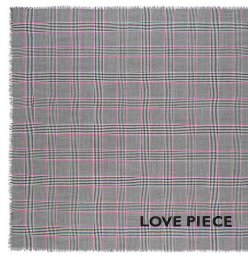 Codello Karo-Tuch "LOVE PIECE" aus weicher Wolle - Dark Pink & Schwarz Karo - SALE