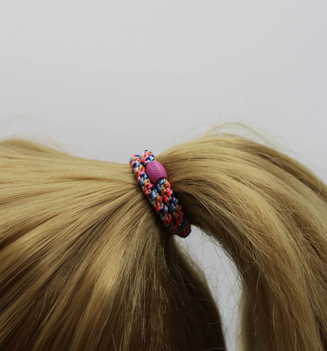 Kknekki Haargummi/Armband - Slim Multi Orange-Pink Neon Kknekki Haargummi/Armband - Slim Multi Orange-Pink Neon