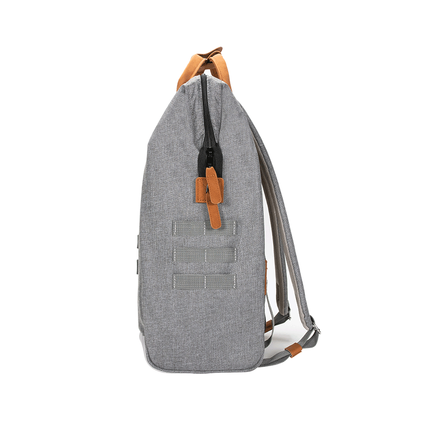 TDM-S21-NEW-YORK-LARGE-COTE-FERME-BD Cabaia Rucksack NEW YORK Large mit Laptop-Fach in Hellgrau meliert