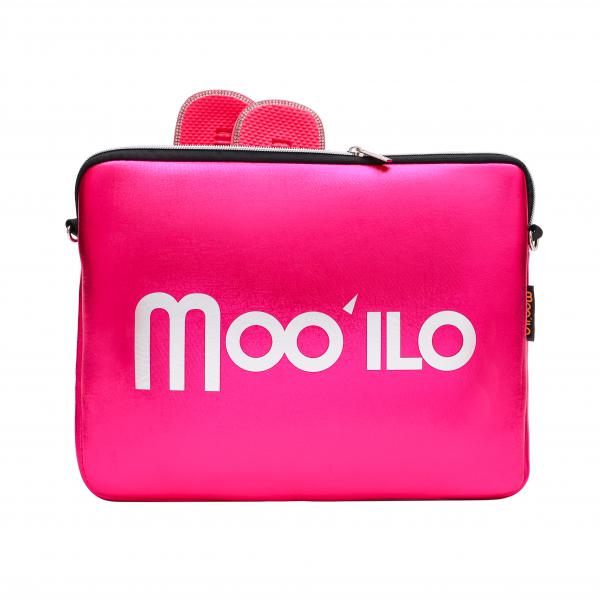 Moo' Ilo Damen Flip Flops Anna Pink mit Glitzersteine + Metallic Pink Neoprene Clutch Moo' Ilo Damen Flip Flops Anna Pink mit Glitzersteine + Metallic Pink Neoprene Clutch
