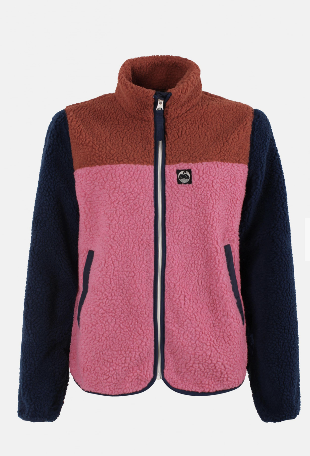 Danefae Danebirk Fleece Zip-Up Fleecejacke Dark Red, Navy and Spicy Pink 