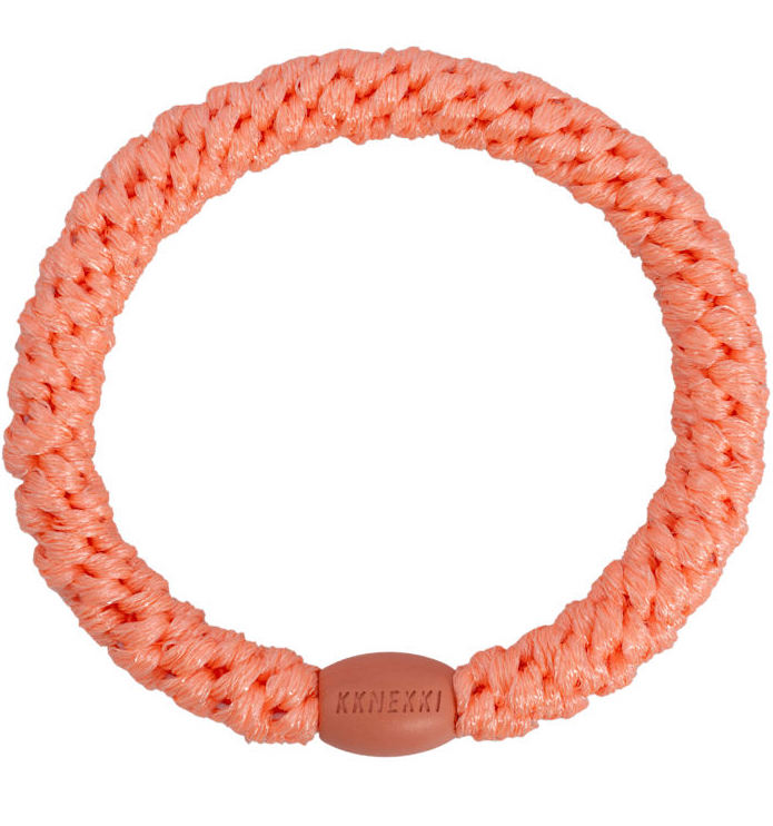 KKNEKKI Haargummi/Armband Melon sorbet glitter - Coral Glitzer