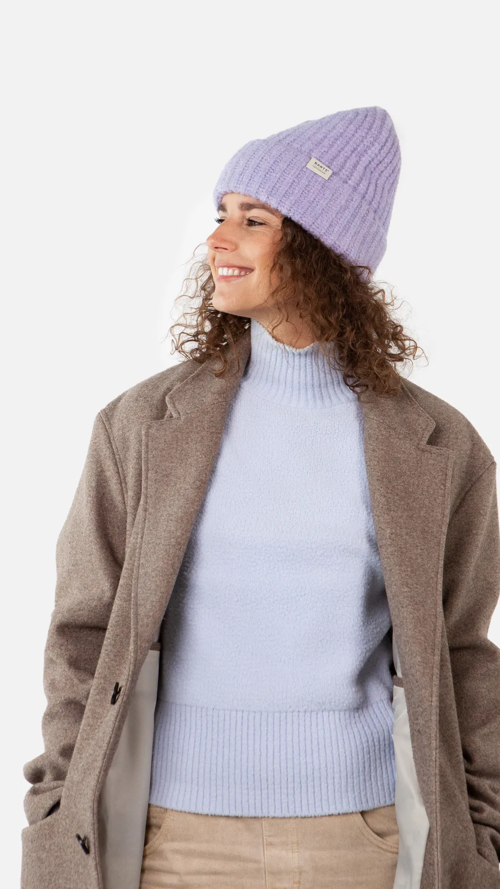 Barts Neide Damen Beanie Mütze mit Wolle in Flieder