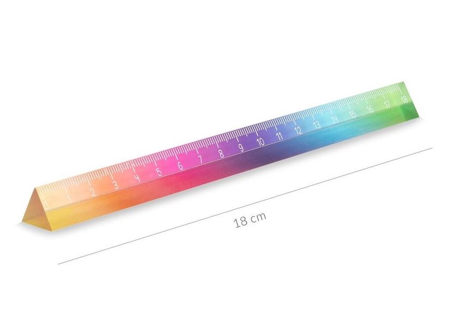 Trendhaus Good Feelings Acryl Regenbogen Lineal - 18 cm