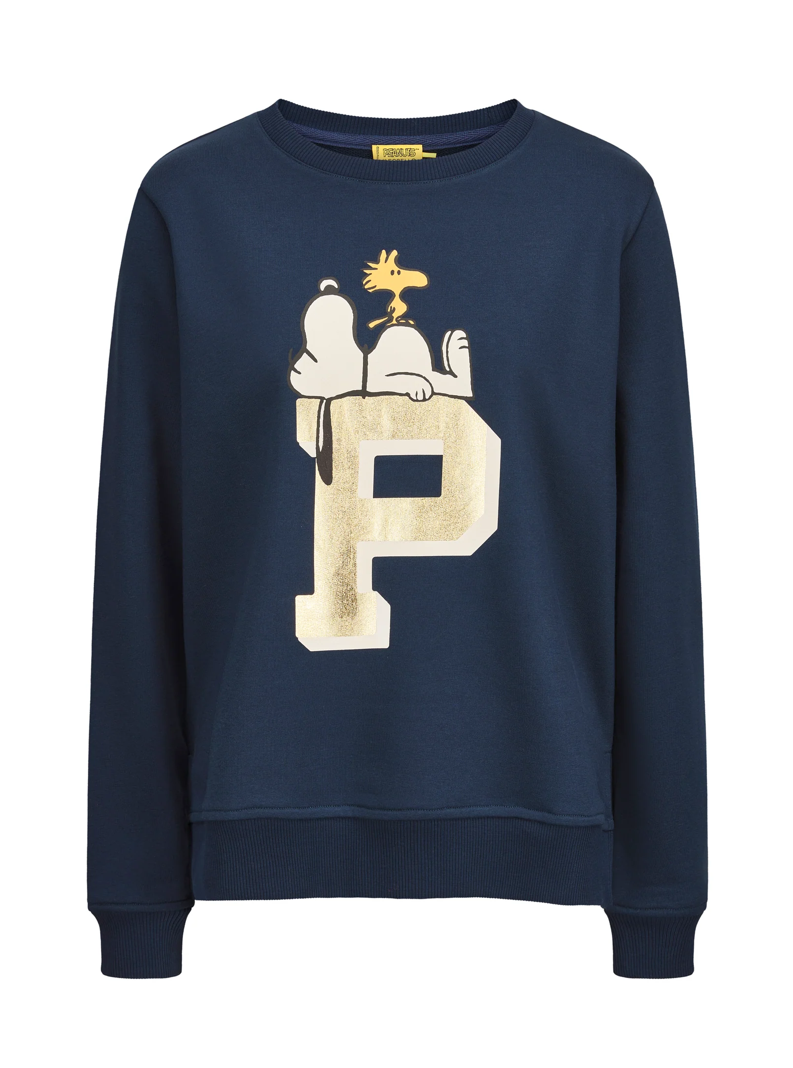 Codello Peanuts Kuscheliger Sweatshirt in Marine Blau - College Snoopy & Woodstock