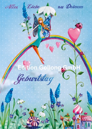 Edition Gollong Postkarte - Happy Birthday - Alles Liebe zu deinem Geburtstag - Fee