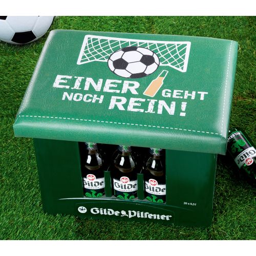 42999_3-1 Gilde Sitzpolster für Bierkasten - Einer geht noch rein! Fußball