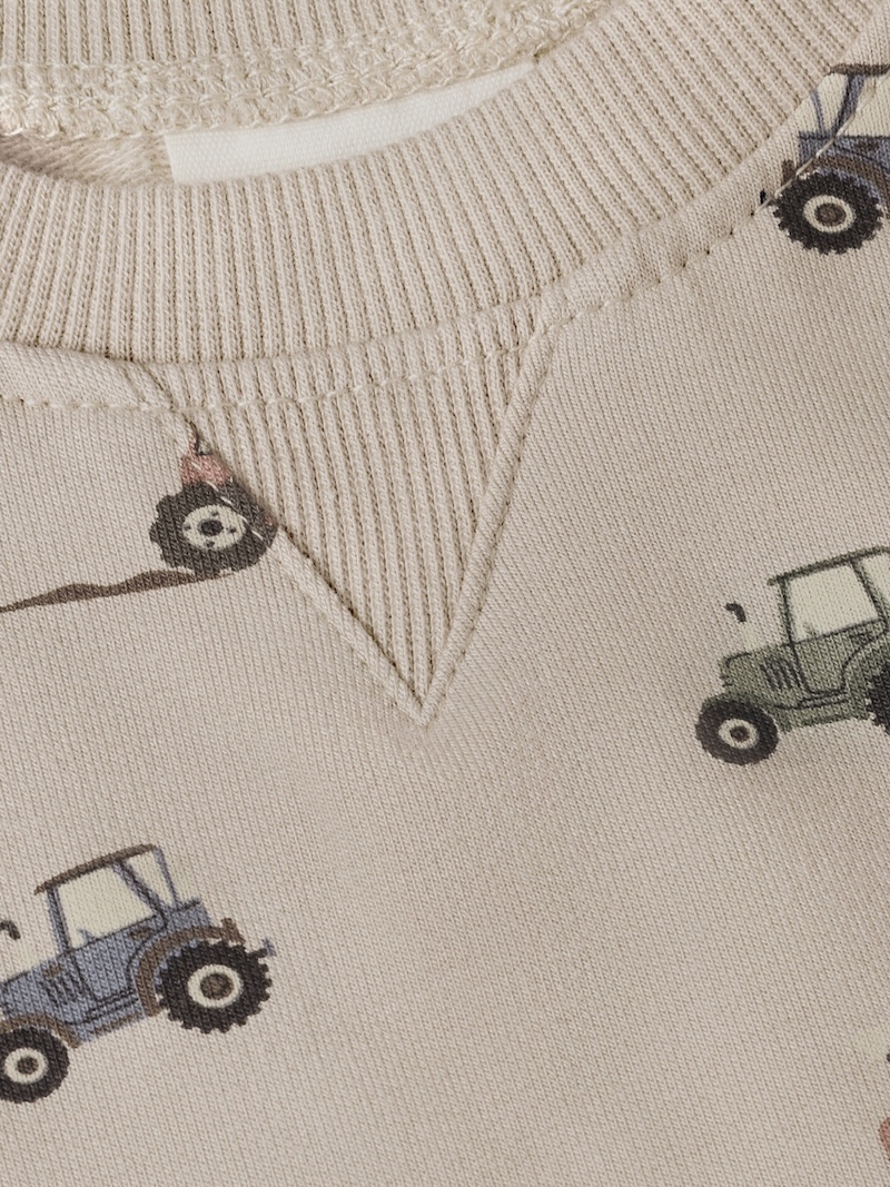 Minymo Sweatshirt mit Viskose in Beige - Traktoren