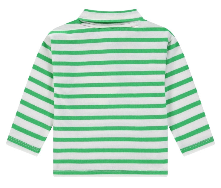 Babyface Baby Jungs Polo Langarm - Frog Grün Gestreift 