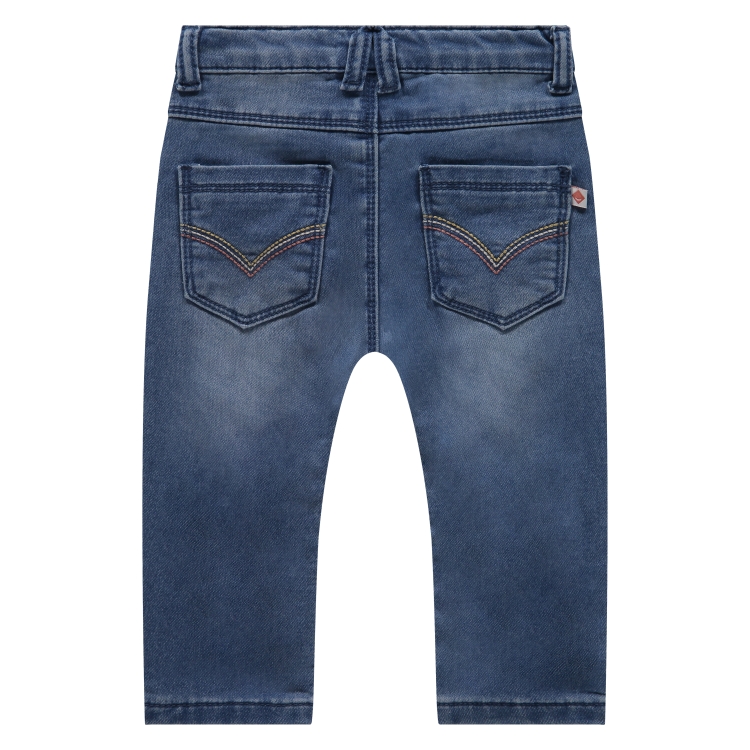 Babyface Mädchen Jog Jeans in Medium Blau Denim mit Blume Stickerei