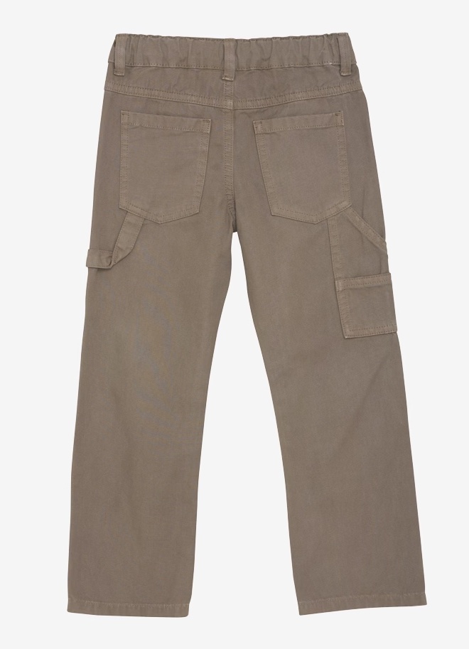 Minymo Canvas Cargo Chino in Timber Wolf Braun