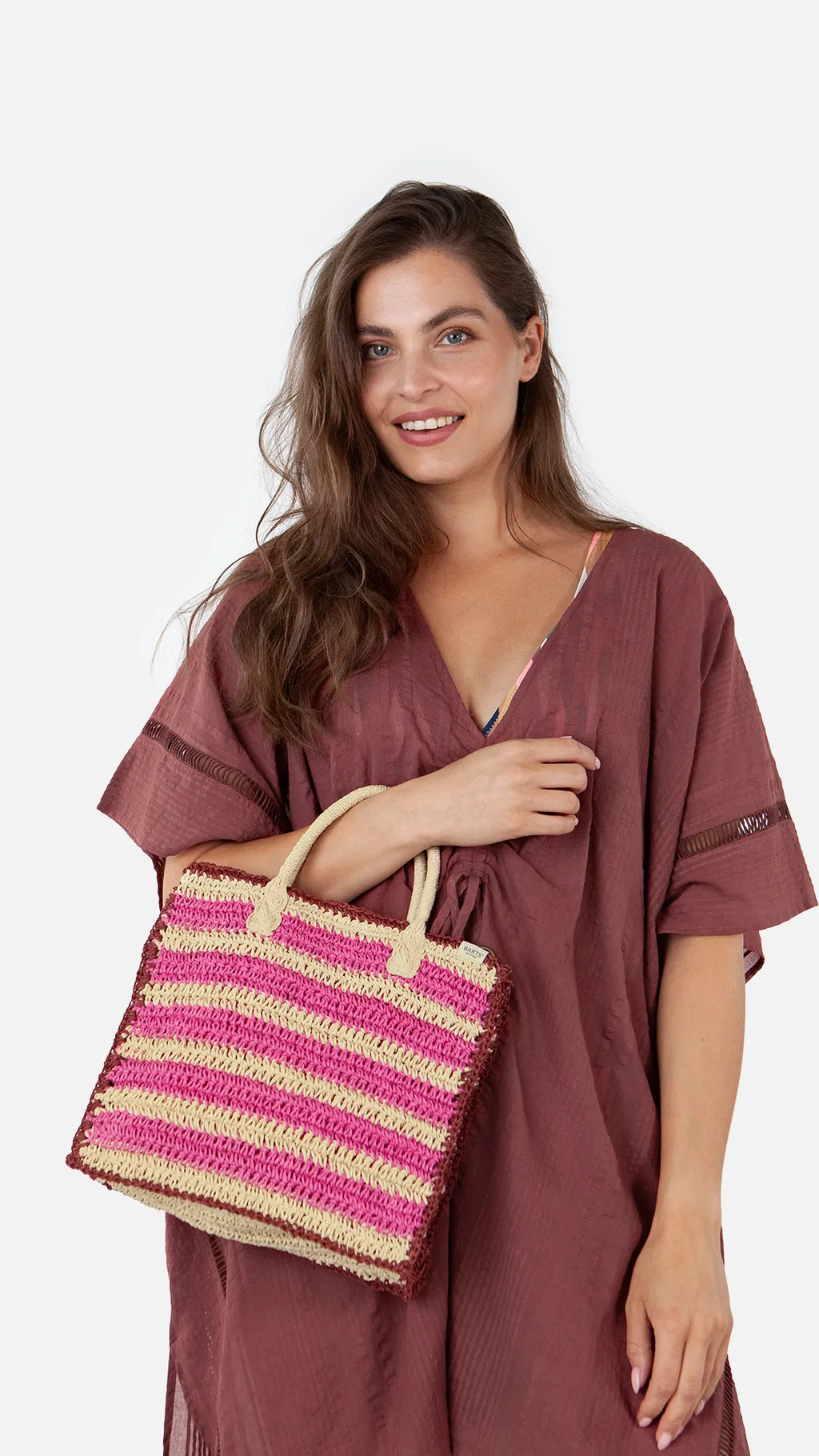 Barts Slumbery Tasche mit Futter, Magnetverschluss und Schulterband - Pink Gestreift Barts Slumbery Tasche mit Futter, Magnetverschluss und Schulterband - Pink Gestreift