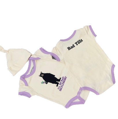 Little Blue House Baby Body & Mütze Set - Hucklebeary Bär Little Blue House Baby Body & Mütze Set - Hucklebeary Bär