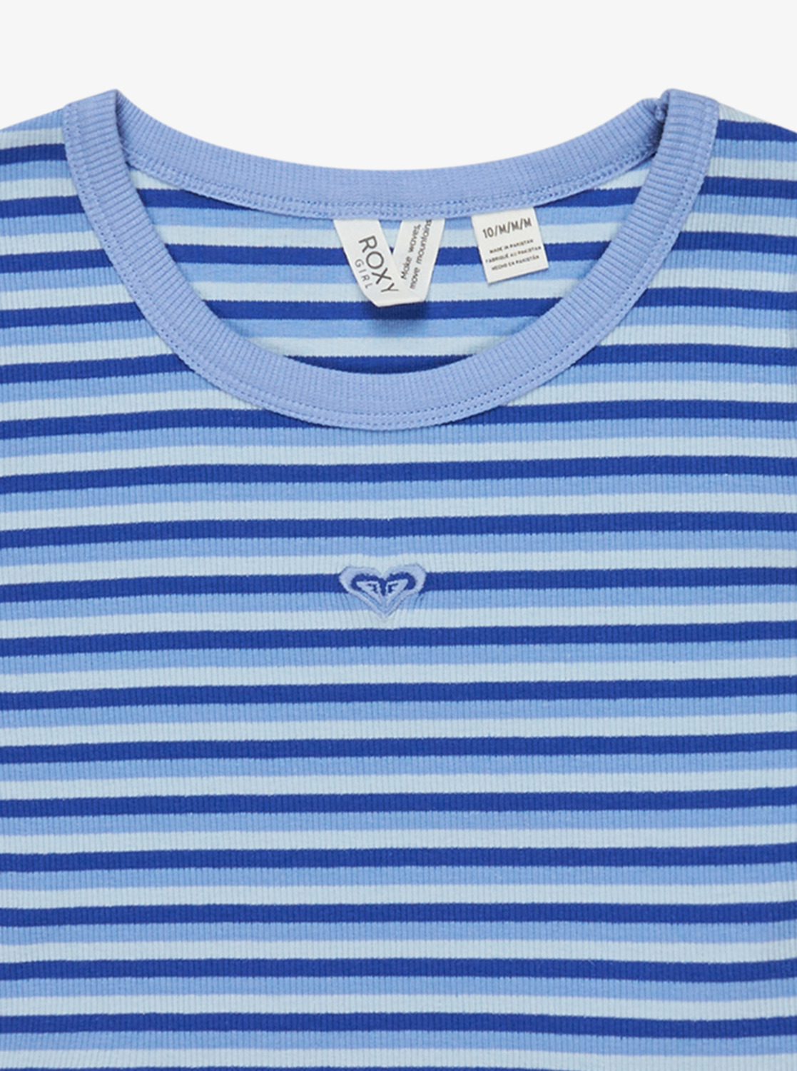 Roxy Hey Yeah Yeah - Langarmshirt für Mädchen in Dazzling Blue Party Wave Strip/Blau gestreift - SALE Roxy Hey Yeah Yeah - Langarmshirt für Mädchen in Dazzling Blue Party Wave Strip/Blau gestreift - SALE
